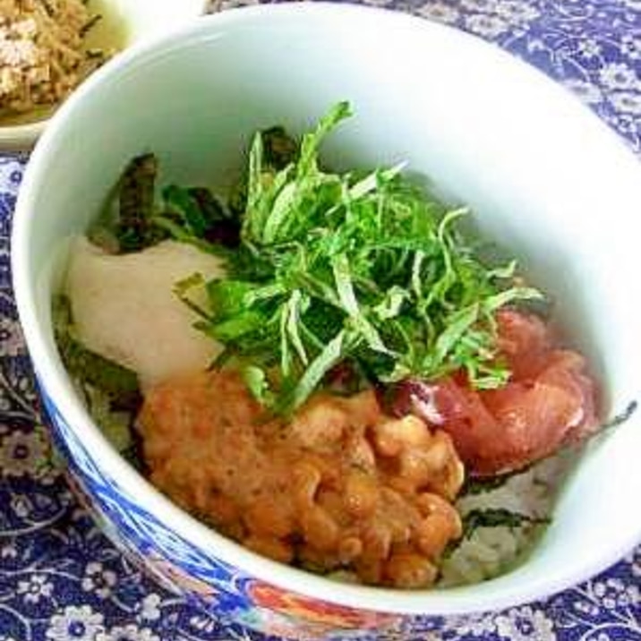 ねばねばのばくだん丼 レシピ 作り方 By Natsukohan 楽天レシピ